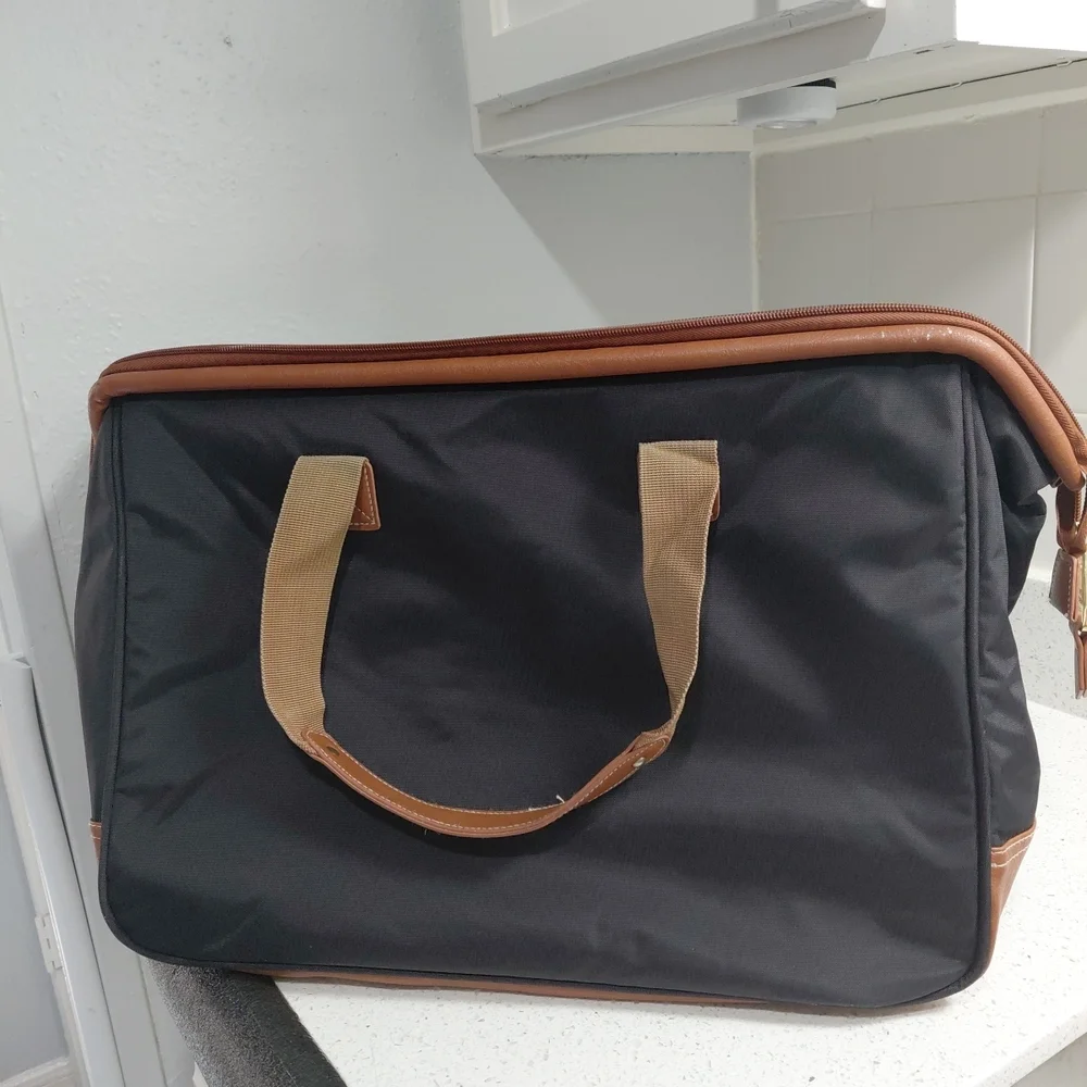 Steve Madden Black and Brown Men's Bag